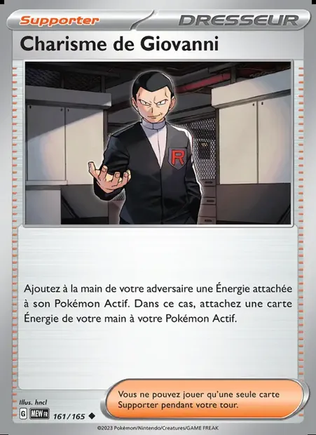 Charisme de Giovanni, carte Pokémon MEW 161 — extension 151