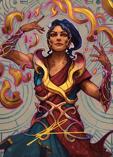 Saheeli, the Sun's Brilliance // Saheeli, the Sun's Brilliance, carte Magic ALCI 52 — extension The Lost Caverns of Ixalan Art Series