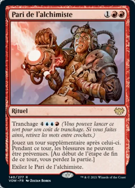 Pari de l'alchimiste, carte Magic VOW 140 — extension Innistrad : noce écarlate