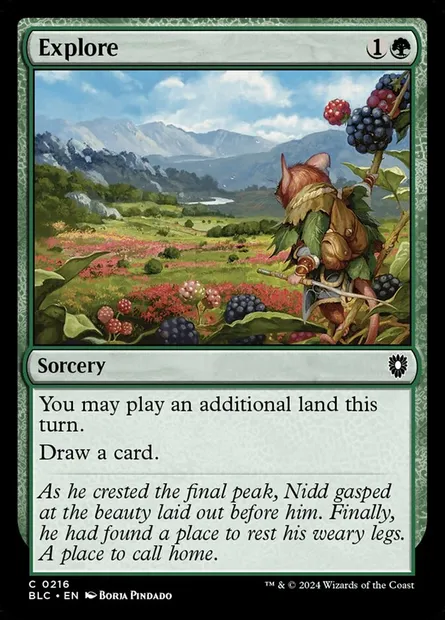 Explore, Magic card BLC 216 — Bloomburrow Commander set