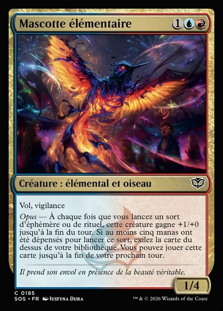 Mascotte élémentaire, carte Magic SOS 185 — extension Secrets of Strixhaven
