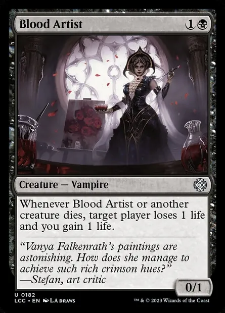 Blood Artist, Magic card LCC 182 — The Lost Caverns of Ixalan Commander set