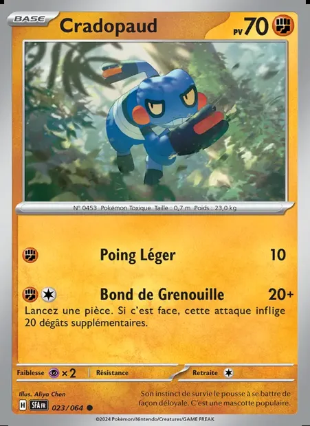 Cradopaud, carte Pokémon SFA 023 — extension Fable Nébuleuse