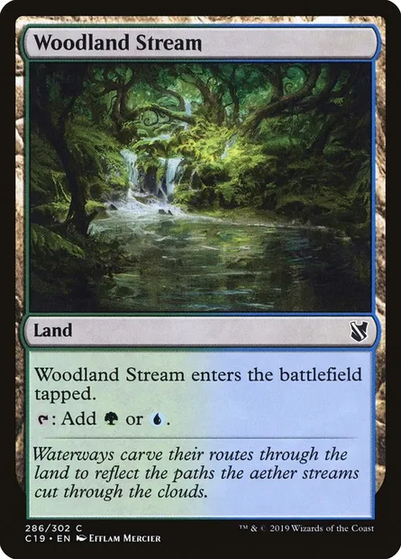 Woodland Stream, Magic card C19 286 — Commander 2019 set