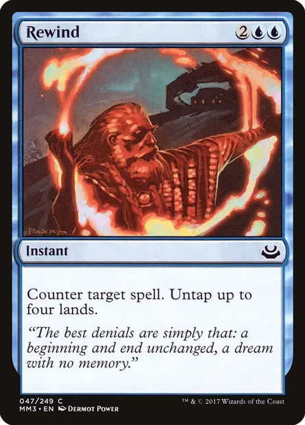 Rewind, Magic card MM3 47 — Modern Masters 2017 set