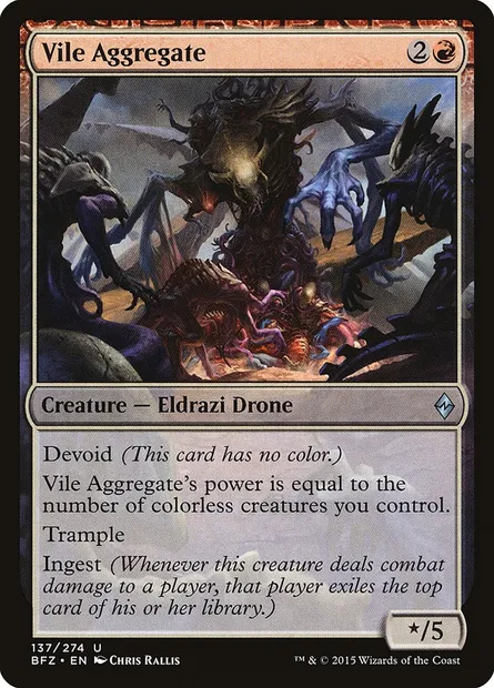 Vile Aggregate, Magic card BFZ 137 — Battle for Zendikar set