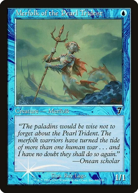 Merfolk of the Pearl Trident, Magic card 7ED 90★ — Seventh Edition set