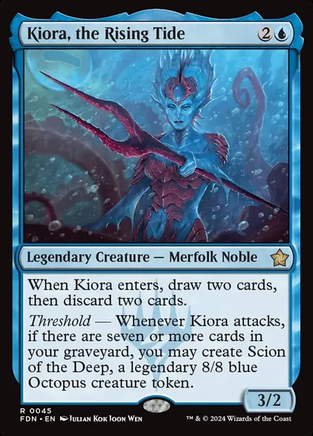 Kiora, the Rising Tide, Magic card FDN 45 — Foundations set
