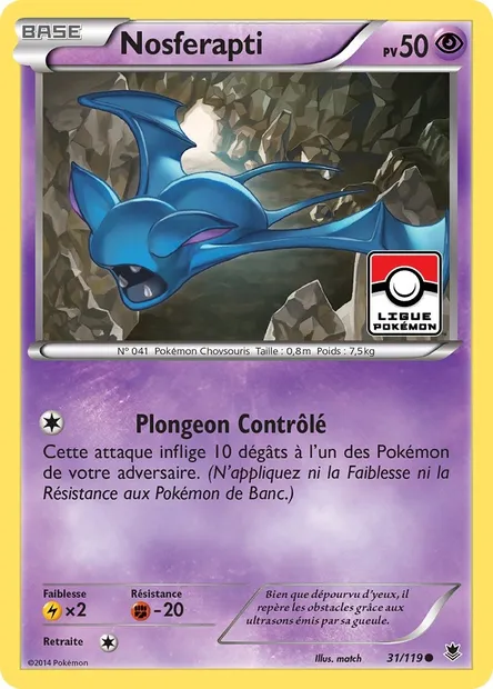 Nosferapti, carte Pokémon PHF 31 — extension Vigueur Spectrale