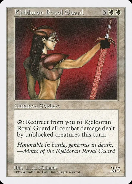 Garde royale du Kjeldor, carte Magic 5ED 44 — extension Cinquième Edition