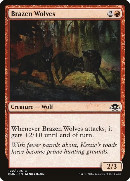 Brazen Wolves, Magic card EMN 122 — Eldritch Moon set