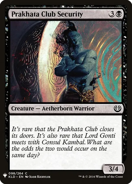 Prakhata Club Security, Magic card PLST KLD-98 — The List set