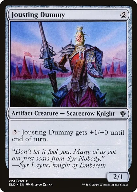 Jousting Dummy, Magic card ELD 224 — Throne of Eldraine set