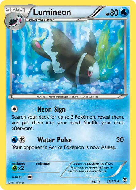 Lumineon, Pokémon card PHF 19 — Phantom Forces set