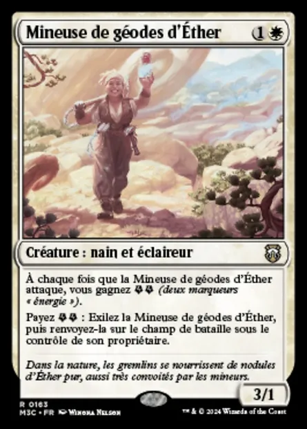 Mineuse de géodes d'Éther, carte Magic M3C 163 — extension Modern Horizons 3 Commander