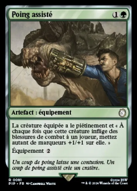 Poing assisté, carte Magic PIP 81 — extension Fallout