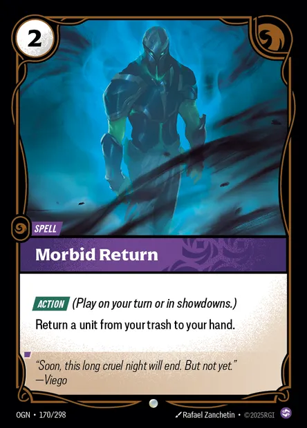 Morbid Return, Riftbound card OGN 170 — Origins set