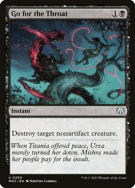 Go for the Throat, Magic card MOC 250 — March of the Machine Commander set