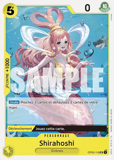 Shirahoshi, carte One Piece OP03-116 — extension PILLARS OF STRENGTH