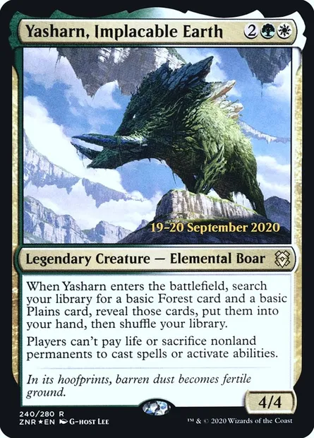 Yasharn, terre implacable, carte Magic PZNR 240s — extension Zendikar Rising Promos