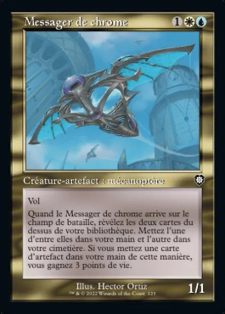 Messager de chrome, carte Magic BRC 123 — extension The Brothers' War Commander