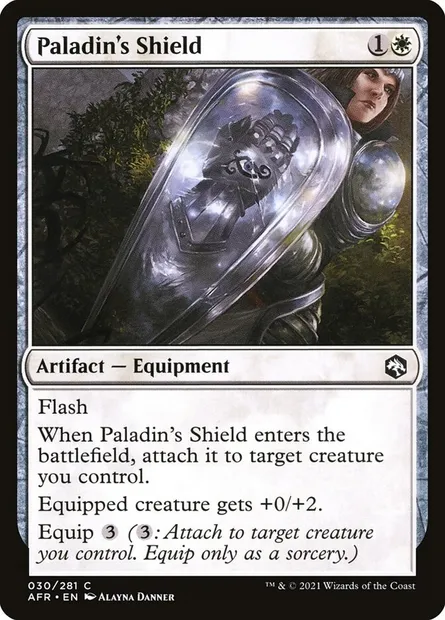 Paladin's Shield, Magic card AFR 30 — Adventures in the Forgotten Realms set