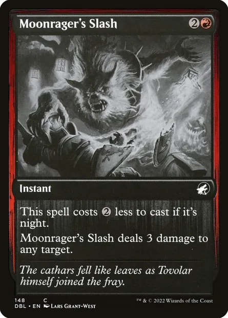 Moonrager's Slash, Magic card DBL 148 — Innistrad: Double Feature set