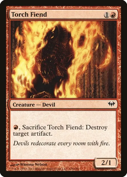 Torch Fiend, Magic card DKA 106 — Dark Ascension set