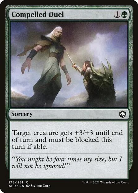 Compelled Duel, Magic card AFR 178 — Adventures in the Forgotten Realms set