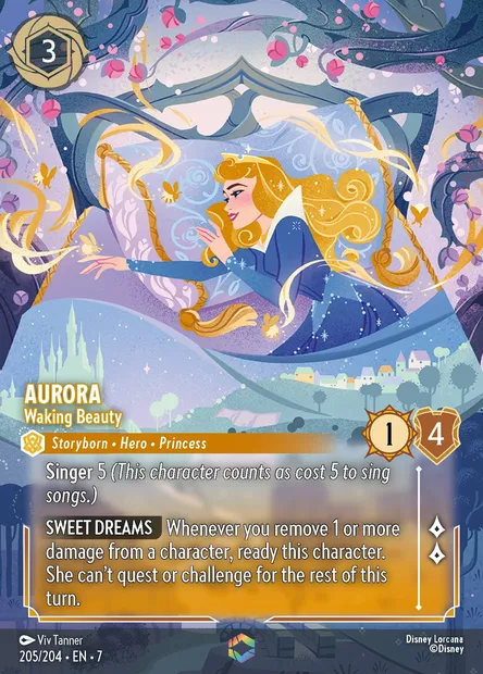Aurora - Waking Beauty, Disney Lorcana card CH7-205 — Archazia's Island set