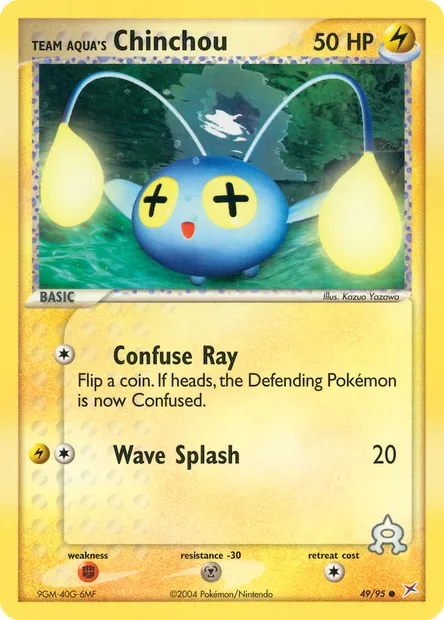 Team Aqua's Chinchou, Pokémon card MA 49 — Team Magma vs Team Aqua set