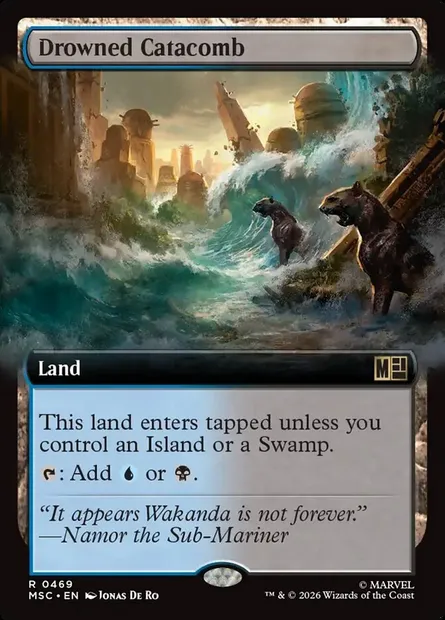 Drowned Catacomb, Magic card MSC 469 — Marvel Super Heroes Commander set