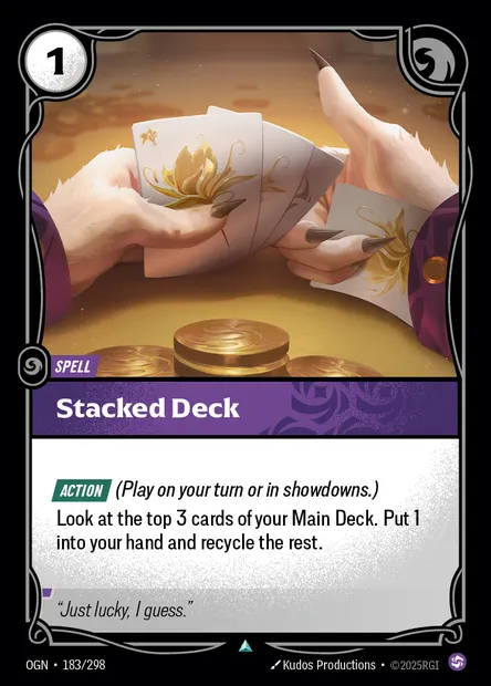 Stacked Deck, Riftbound card OGN 183 — Origins set