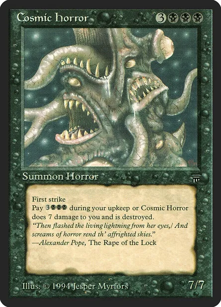 Cosmic Horror, Magic card LEG 92 — Legends set