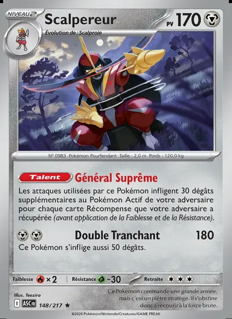 Scalpereur, carte Pokémon ASC 148 — extension Héros Transcendants