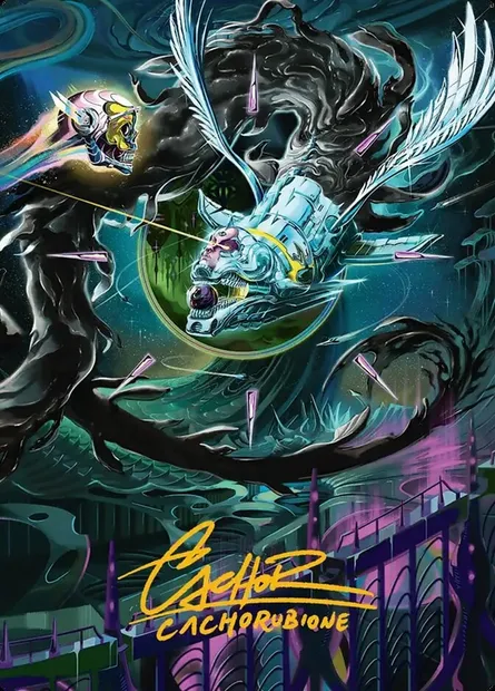 Quantum Riddler // Quantum Riddler, Magic card AEOE 39 — Edge of Eternities Art Series set