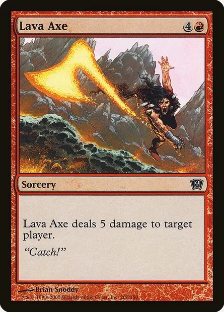 Hache de lave, carte Magic 9ED 200★ — extension Neuvième Edition