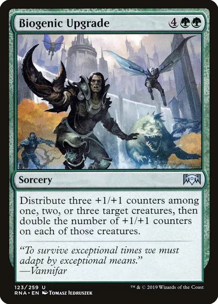 Biogenic Upgrade, Magic card RNA 123 — Ravnica Allegiance set