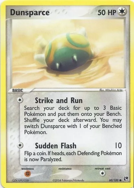 Dunsparce, Pokémon card EXBS 060 — EX Battle Stadium set