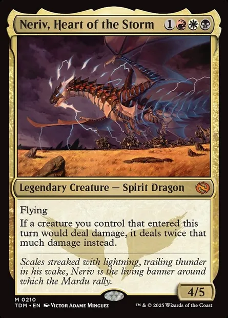 Neriv, Heart of the Storm, Magic card TDM 210 — Tarkir: Dragonstorm set