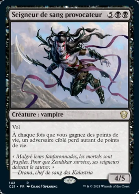 Seigneur de sang provocateur, carte Magic C21 142 — extension Commander 2021
