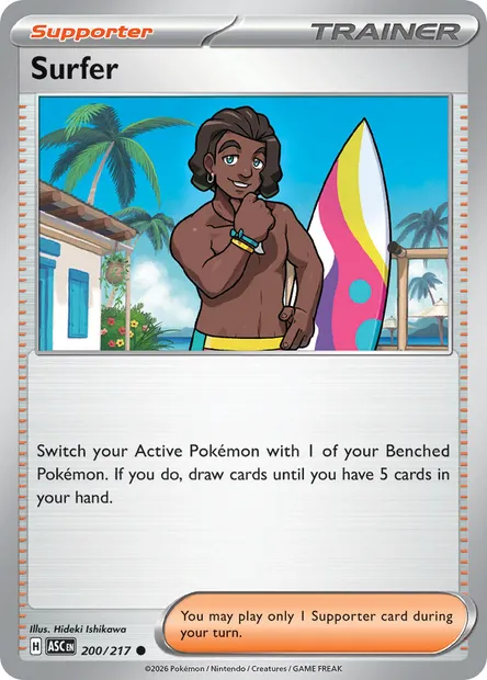 Surfer, Pokémon card ASC 200 — Ascended Heroes set