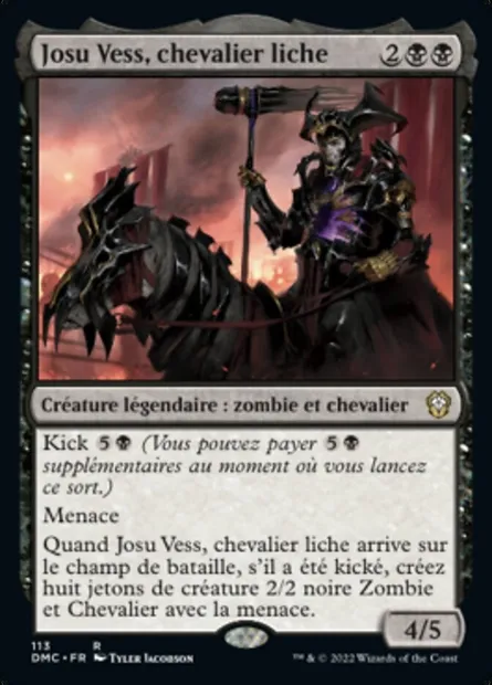 Josu Vess, chevalier liche, carte Magic DMC 113 — extension Dominaria United Commander