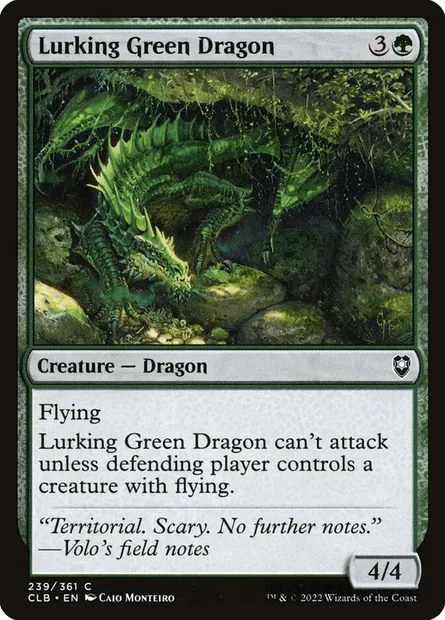 Lurking Green Dragon, Magic card CLB 239 — Commander Legends: Battle for Baldur's Gate set