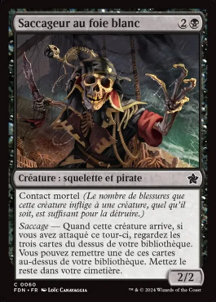 Saccageur au foie blanc, carte Magic FDN 60 — extension Foundations
