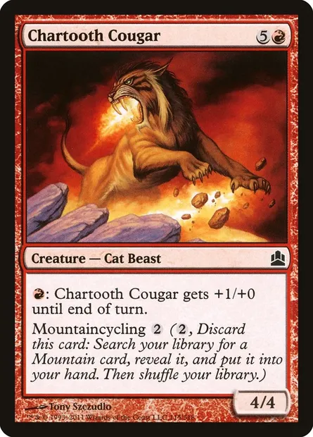 Chartooth Cougar, Magic card CMD 115 — Commander 2011 set