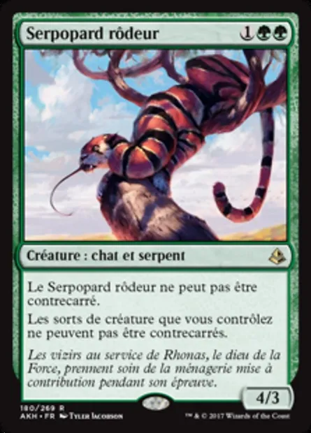 Serpopard rôdeur, carte Magic AKH 180 — extension Amonkhet