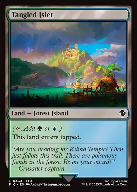 Tangled Islet, Magic card FIC 434 — Final Fantasy Commander set