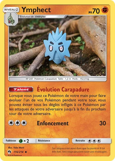 Ymphect, carte Pokémon LOT 116 — extension Tonnerre Perdu