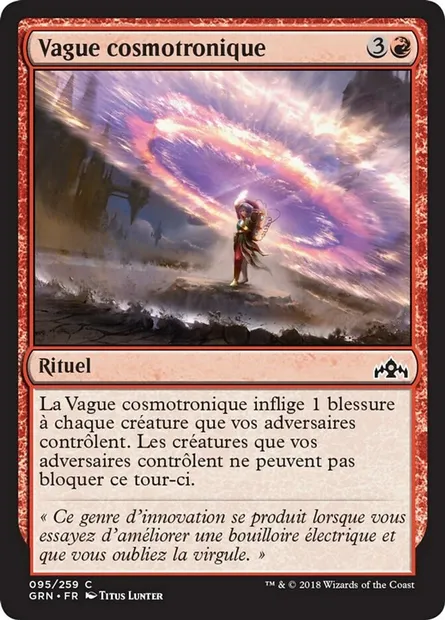 Vague cosmotronique, carte Magic GRN 95 — extension Les Guildes de Ravnica